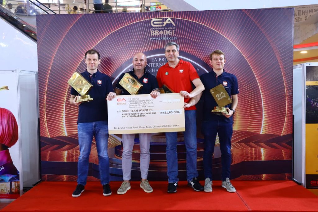 EA Bridge International Tournament Gold Team Winners